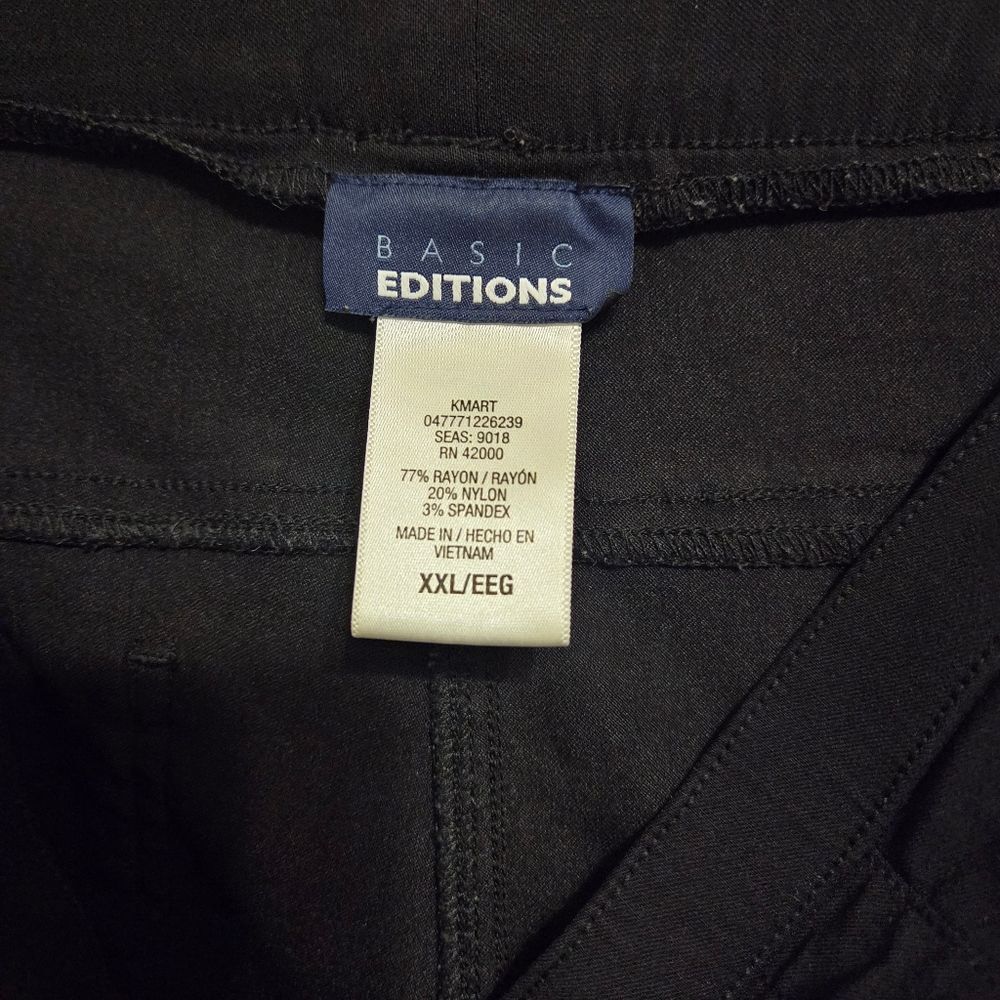 Basic Editions Straight Leg Pants - Picture 3 of 3